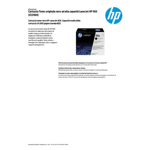 Toner alta resa 90X HP nero  CE390X